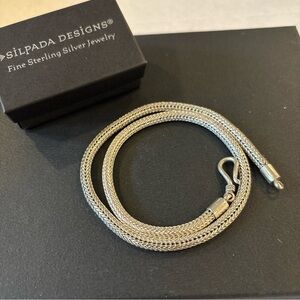 SILPADA 925 STERLING SILVER OMEGA WOVEN Necklace Hook
Clasp N0603 RARE 16"long